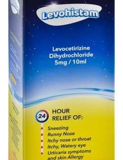 LEVOHISTAM 5 MG SYRUP 120 ML.
