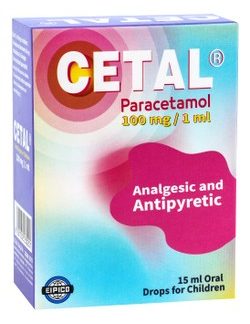 Cetal 100mg/ml Paracetamol Analgesic & Antipyretic Oral Drops for Children