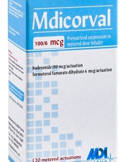 MDICORVAL 100/6 MCG INHALER