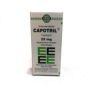 CAPOTRIL 25MG 20 TAB
