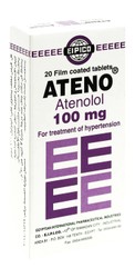 ATENO 100 MG 20 TAB