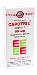 CAPOTRIL 50MG 20TAB
