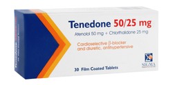 TENEDONE 50 MG / 25 MG 30 TAB