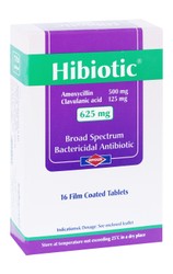 HIBIOTIC 625 MG 16TAB